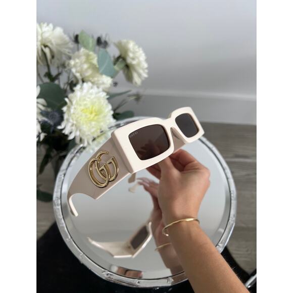 NEW Gucci GG1425S Ivory White Marmont Sunglasses $530 main image 6